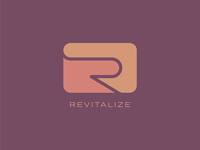 Revitalize Logo branding care earth flat design geometric logo design minimal r rejuvinate revitalize soft spa tones wellness