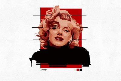 Marilyn Monroe vector portrait 1960s adobe adobe ilustrator adobe photoshop marilyn monroe pop music retro retro design vector vector portrait