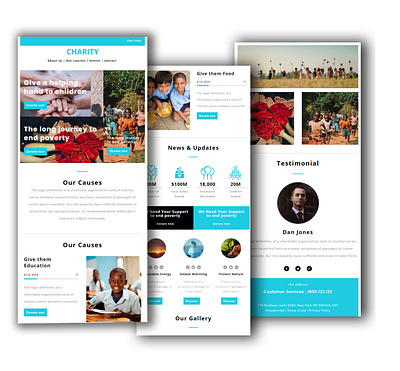 Charity Email template design branding design email design email marketing email template emailnewsletter mailchimp mailchimp automation mailchimp template