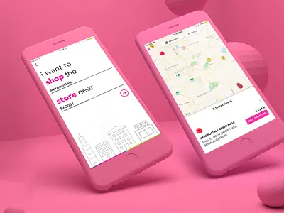 Store locator NNNOW app design fashion app store locator