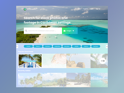 CaribbeanSee - The Home for Caribbean Stock Photos caribbean concept design idea platform stock photos ui ux web design website