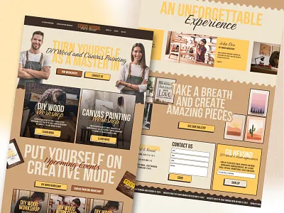 Workshop website proposal adobe adobe xd branding color components course design graphic design grid hierarchy illustration landing nature photoshop product design ui ux web wood workshop