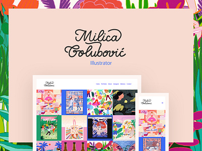 Fabrik x Milica Golubovic award winning female female character feminine floral design floral pattern illustration illustration art illustrator portfolio portfolio site portfolio website portrait illustration visual art web design website website builder