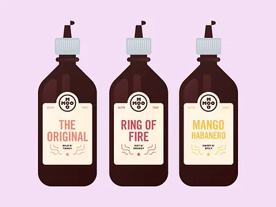 Moo Moo BBQ - 30 Days of Logos barbecue bbq bbq sauce branding food label logo meat moo packaging sauce