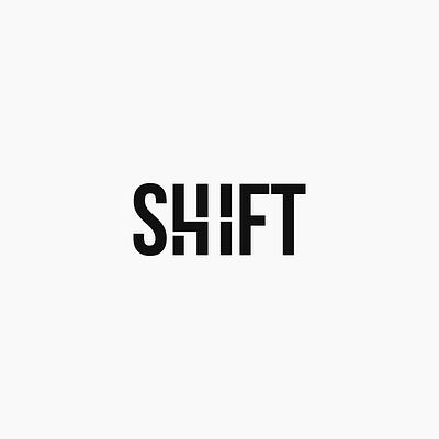 Shift typography concept gear minimal shift typography word word as image