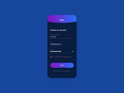 Daily UX Writing - Day 12 create account daily ux writing error mobile signup ui design ux writing ux writing challenge