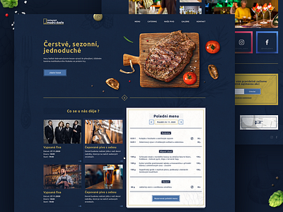 Modrý dveře bar pub restaurant web webdesign