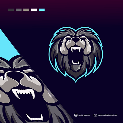 LION animation branding coreldraw design design art ilustration ilustrator logo sketch vector