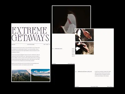 Extreme Getaways — Layout art direction branding clean design design art graphic grid layout minimal photography product simple typograhpy ui ux web web design webdesign website