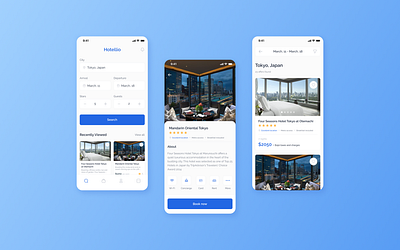 Hotel Booking App app booking app clean ui dailyui design hotel app hotel booking interfacedesign mobile mobile app mobile app design ui