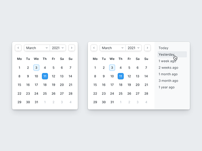 Mini Datepicker calendar component date picker datepicker schedule task