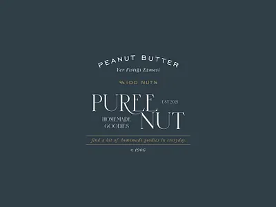 Puree Nut Label Layout brand branding color food branding homemade identity jar packaging label packaging logotype nut branding nut butter nutrition packaging peanut butter simplicity typography