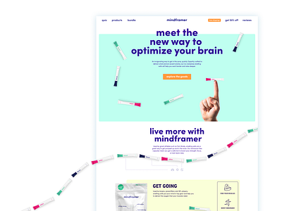 Mindframer branding cpg dtc landingpage package design packaging design