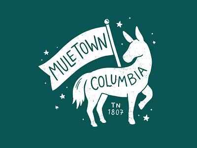 Muletown, Tennessee art branding design drawing freelance graphic design identity branding illustration procreate sticker tourism tshirtdesign