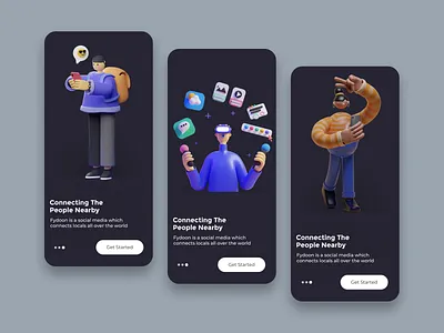 onboarding screen for messaging App gif onboarding onboarding screens onboarding ui shot ui ui design uiux