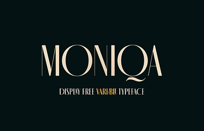 MONIQA – Free Display Typeface branding design fashion free fashion typeface free font free typeface minimalistic mobile typography