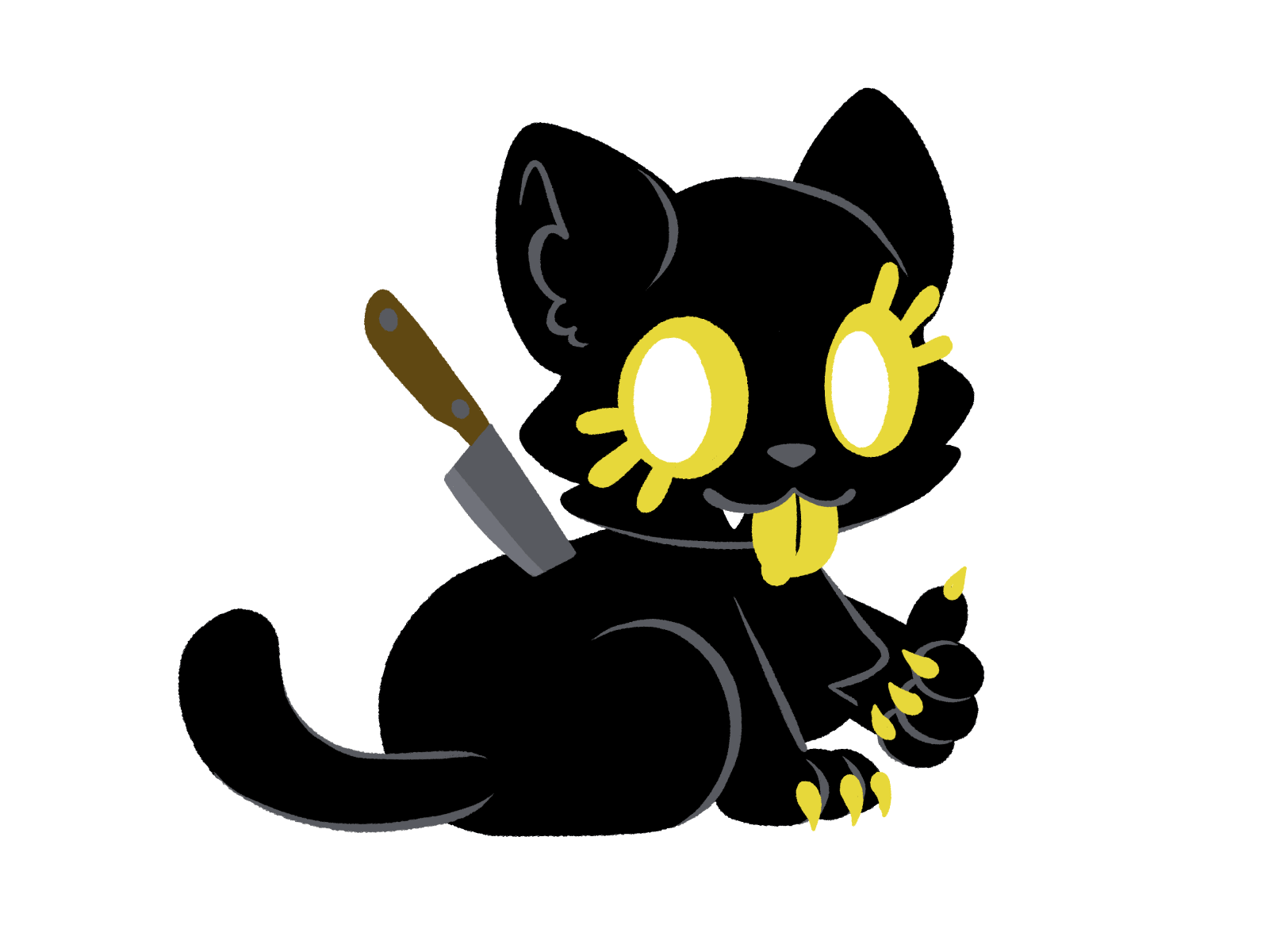 Just a Scratch animated gif animation black cat character animation character art character design character illustration illustration