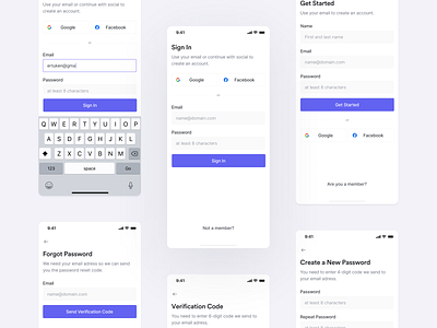 E-commerce App: Sign In, Get Started app clean e commerce fashion fashion app figma get started ios login mobile modern pixel perfect register shopping sign in ui ux