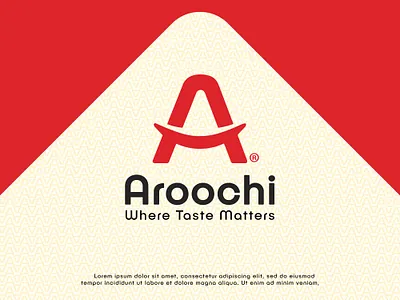 Aroochi Logo and Branding a letter symbol a logo a logogarm a symbol branding chicken logo design design agency flat icon identity design illustration logo logo design non veg red logo restaurant symbol symbol icon