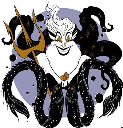 Ursula Art Nouveau art nouveau design digital art disney illustration ursula