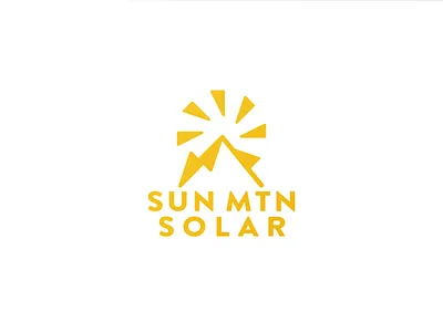Sun Mountain Solar Logo branding logo vector