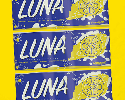 LUNA Lemonzest Package Redesign branding candy design graphic design illustration logo typography vector