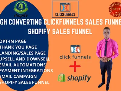 HIGH CONVERTING CLICKFUNNELS SALES FUNNEL SHOPIFY SALES FUNNEL click funnel click funnels clickfunnels landingpage sales page