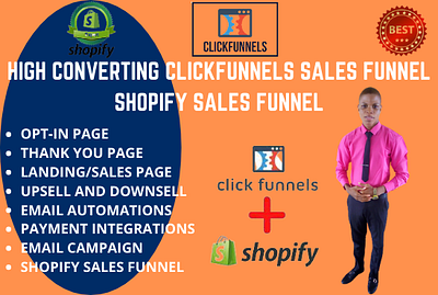 HIGH CONVERTING CLICKFUNNELS SALES FUNNEL SHOPIFY SALES FUNNEL click funnel click funnels clickfunnels landingpage sales page