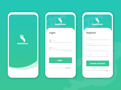 Mobile Log in & Register Page app branding design logo ui ux