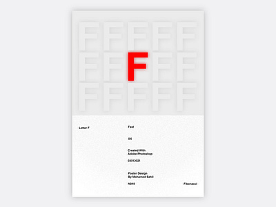 Letter F Poster branding colors design freelance freelance design freelancer graphic design illustration logo logo design modern poster poster a day poster art poster challenge poster collection poster design posters simple typography