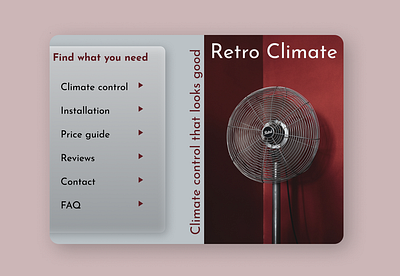 Retro Climate Control homepage landingpage uixux ux uxdesign uxui web webdesign website website design