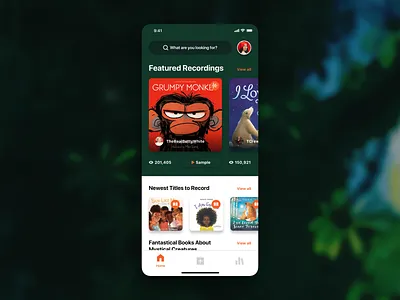 Reader App Concept app audible books design ios ios app novel reader readers ui ux