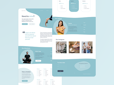 Landing Page – Yoga Studio design landing landingpage minimal site web