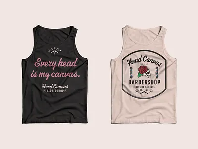 Head Canvas Barbershop Merch barbershop barbershop logo brand brand design brand identity branding branding design canvas design head headword logo merch vector