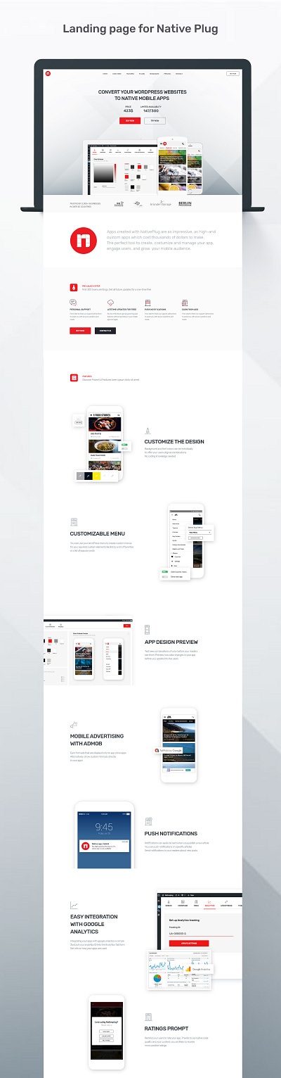 Landing page for Native Plug icon design landing page design landingpage product design