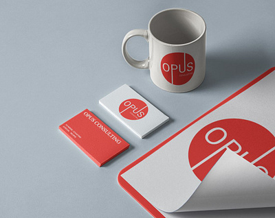 Opus Consulting Student Project branding business card design business card mockup business logo design icon logo minimal typography