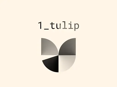 1_tullip design flat icon illustration logo minimal
