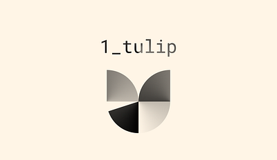 1_tullip design flat icon illustration logo minimal