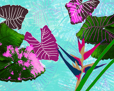 Breathe art commission graphic illustration plant