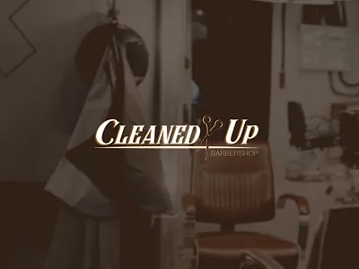 Cleaned Up - Barbershop Logo barbers barbershop logo branding cleaned up dailylogochallenge day 14 hairdresser logo logo design