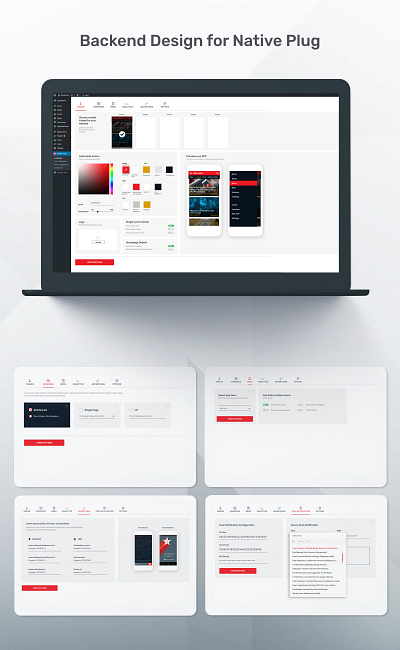 Backend Design for Native Plug branding custom design design figma ui ui design ux website design wordpress
