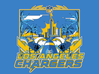 LA CHARGERS art city design digital art illustration illustrator ilustración logo vector