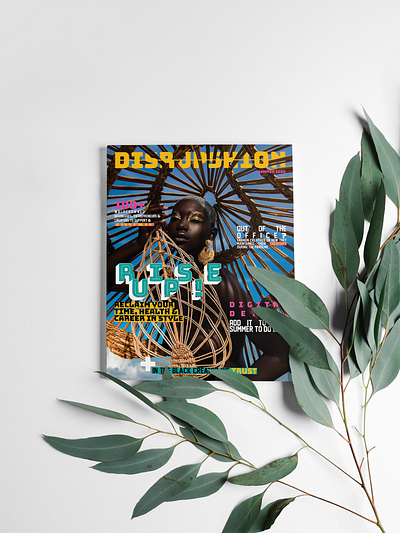 Disrupshion Magazine Summer 2020 cover design design fashion magazine fashion print flat illustration magazine cover magazine design magazine layout minimal print design typography