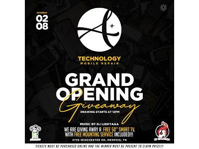 A+ Technology Grand Opening Giveaway art branding clean design flyer graphic design icon illustration logo typography