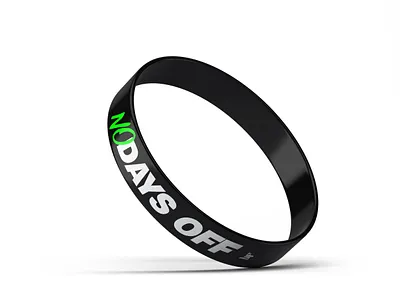 No Days Off Silicone Wristband art branding clean design flyer graphic design logo marketing minimal typography