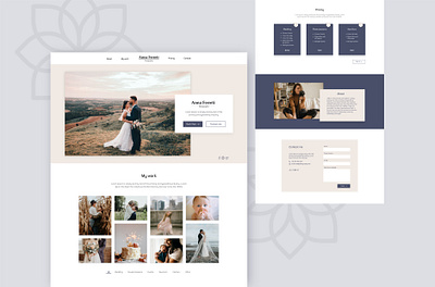 Photographer Landing Page minimal ui ux web