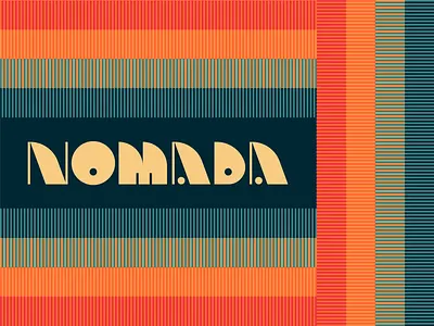 Nomada: Uno 70s art deco baja brand branding california logo logo design mexican mexico nomad pattern retro retro typography surfer textile thread traveler typography vintage