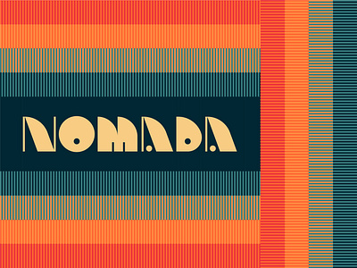 Nomada: Uno 70s art deco baja brand branding california logo logo design mexican mexico nomad pattern retro retro typography surfer textile thread traveler typography vintage