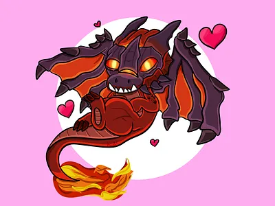 Infernal Drake chibi design digitalart dragon drake illustration league of legends leagueoflegends