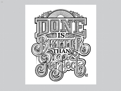 Done is Better Than Perfect hand drawn handlettering illustration lettering lettering artist procreate typography